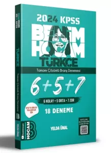Benim Hocam KPSS Türkçe Tamamı Çözümlü 6+5+7 Deneme 2024