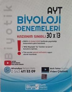 Biyotik AYT Biyoloji Biyotik Kazanım Sınırlı 30x13 Deneme Özel Baskı