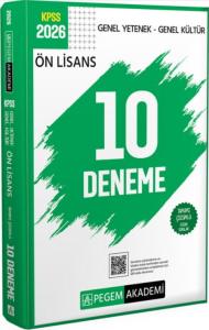 Pegem KPSS GY GK Ön Lisans Tamamı Çözümlü 10 Deneme 2026