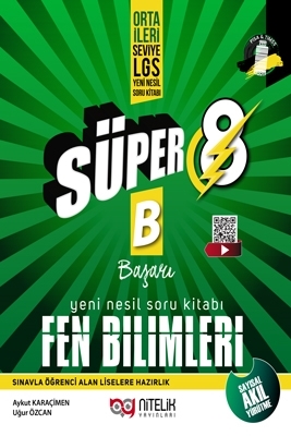 Nitelik 8. Sınıf Süper Fen Bilimleri Soru Kitabı B