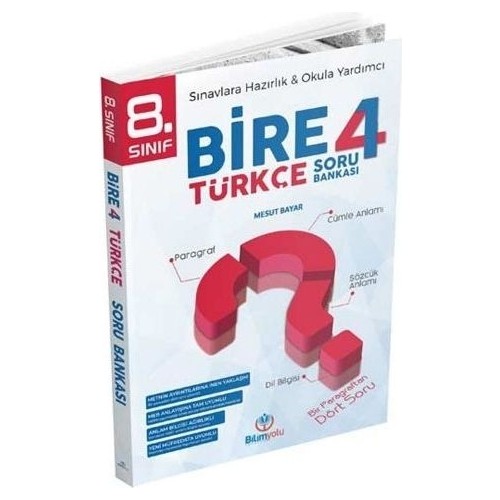 Blimyolu 8. Sınıf Bire 4 Türkçe Soru Bankası