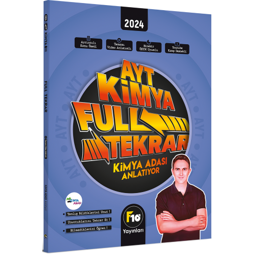 F10 Kimya Adası AYT Kimya Full Tekrar Video Ders Kitabı