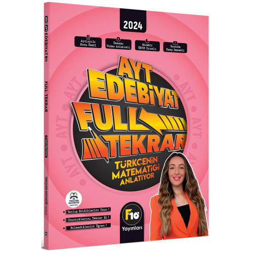 F10 AYT Edebiyat Türkçenin Matematiği Full Tekrar Video Ders Kitabı 2024