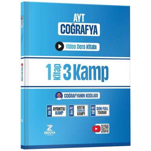 Zeduva Coğrafyanın Kodları AYT Coğrafya 1 Kitap 3 Kamp Video Ders Kitabı