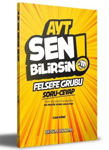 Benim Hocam AYT Felsefe Sen Bilirsin Soru Cevap Kitabı