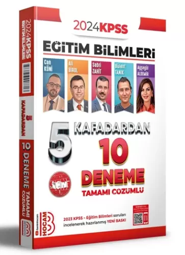 Benim Hocam KPSS Eğitim Bilimleri 5 Kafadardan Tamamı Çözümlü 10 Deneme 2024