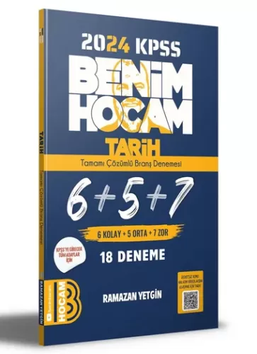Benim Hocam KPSS Tarih Tamamı Çözümlü 6+5+7 Deneme 2024
