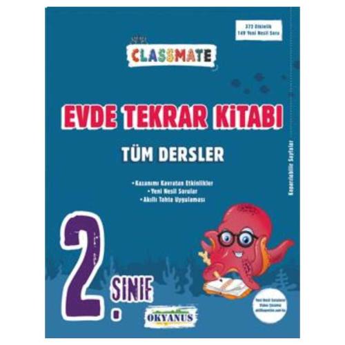 Okyanus 2. Sınıf Classmate Tüm Dersler Evde Tekrar Kitabı