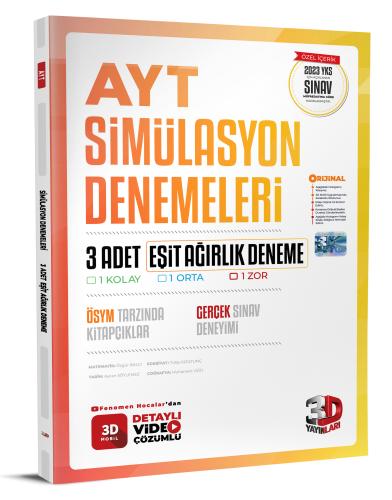 3D AYT Eşit Ağırlık 3 Simülasyon Deneme 2023 Özel