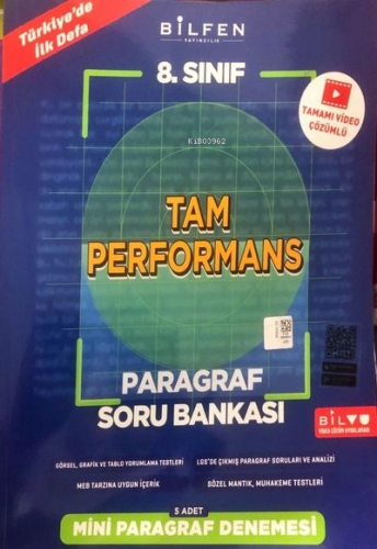 Bilfen 8. Sınıf Tam Performans Paragraf Soru Bankası