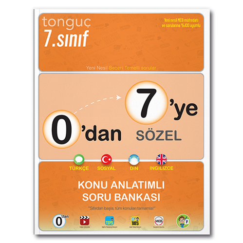 Tonguç Akademi 0'dan 7'ye Sözel Konu Anlatımlı Soru Bankası