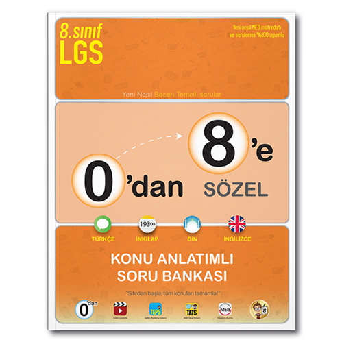 Tonguç Akademi 0'dan 8'e Sözel Konu Anlatımlı Soru Bankası 2024