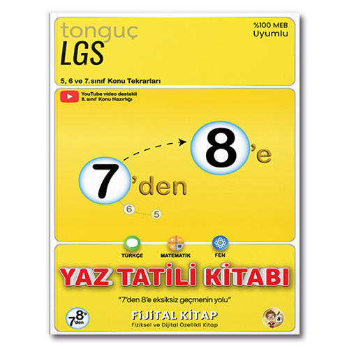 Tonguç Akademi 7'den 8'e Yaz Tatil Kitabı 2024