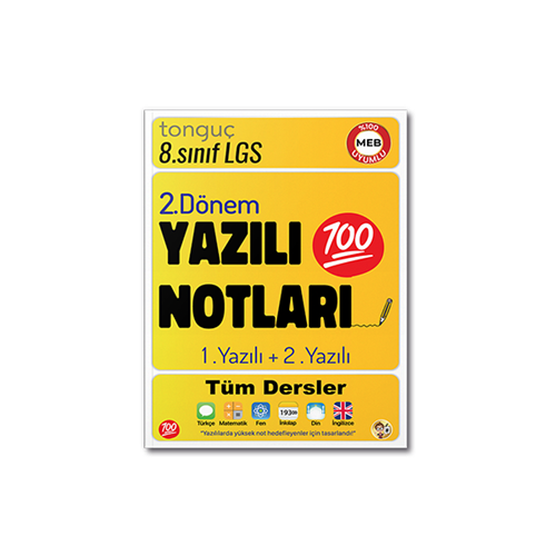Tonguç Akademi 8. Sınıf Yazılı Notları 2. Dönem 1 ve 2. Yazılı