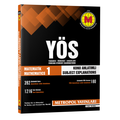 Metropol YÖS Matematik 1 Konu Anlatımlı Örnek Çözümlü