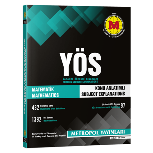 Metropol YÖS Matematik Tüm Konular Konu Anlatımlı Örnek Çözümlü