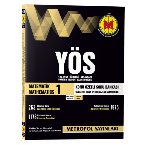 Metropol YÖS Matematik 1 Konu Özetli Soru Bankası Başlangıç Seviyesi