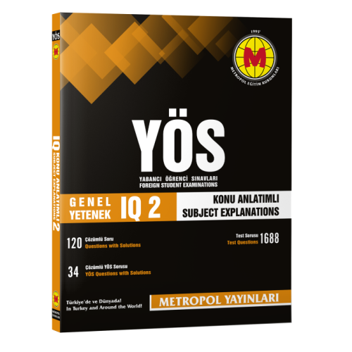 Metropol YÖS IQ 2 Konu Anlatımlı Örnek Çözümlü