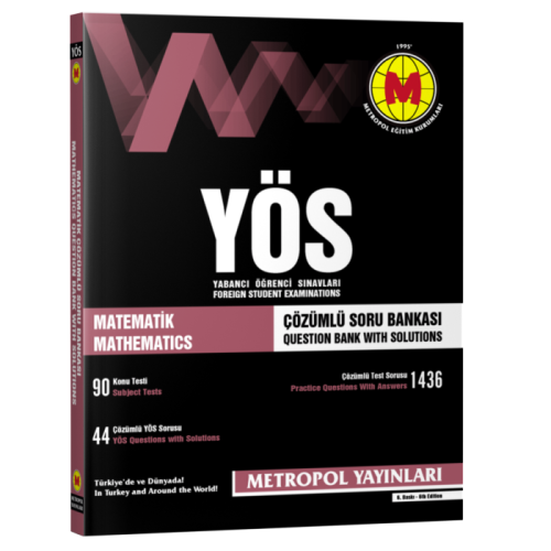Metropol YÖS Matematik Tüm Konular Çözümlü Soru Bankası
