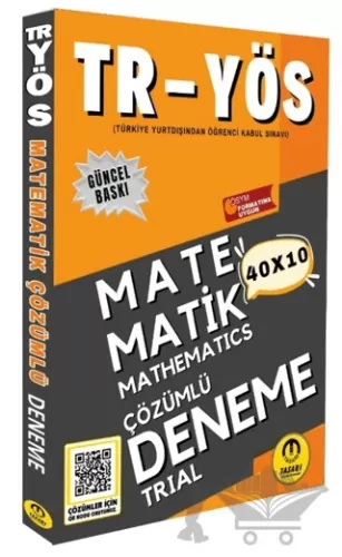 Tasarı TR YÖS Matematik 40X10 Çözümlü Deneme 2025