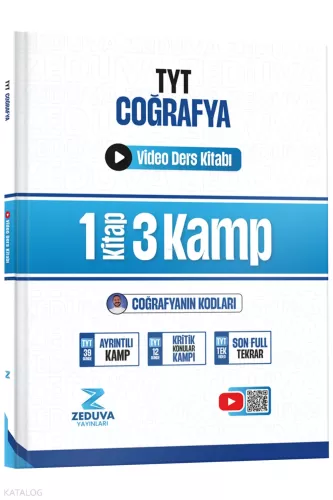 Zeduva Coğrafyanın Kodları TYT Coğrafya 1 Kitap 3 Kamp Video Ders Kitabı