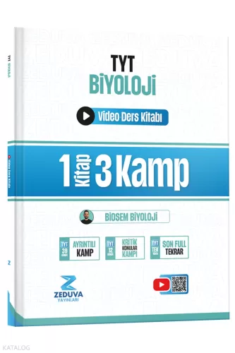 Zeduva Biosem TYT Biyoloji 1 Kitap 3 Kamp Video Ders Kitabı 2026