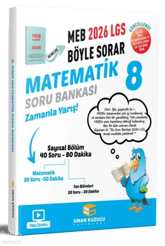 Sinan Kuzucu 8. Sınıf Meb Böyle Sorar Matematik Soru Bankası Video Çözümlü 2026