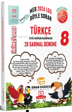 Sinan Kuzucu 8. Sınıf İkinci Doz Sarmal Türkçe 20 Sarmal Deneme 2026
