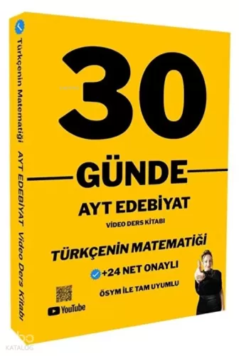 Oksijen Türkçenin Matematiği AYT Edebiyat 30 Günde Video Ders Kitabı