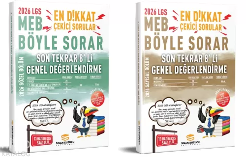 Sinan Kuzucu 8. Sınıf LGS Son Tekrar 8'li Genel Değerlendirme Sınavı S