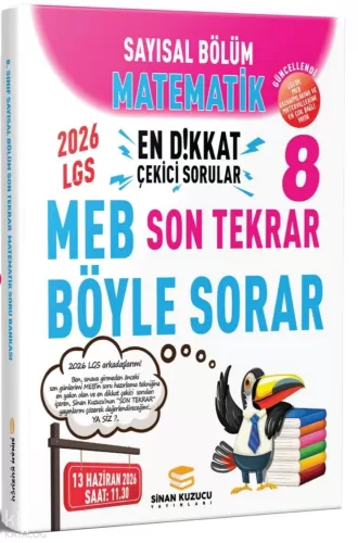 Sinan Kuzucu 8. Sınıf LGS Sayısal Bölüm Son Tekrar Matematik Soru Bank