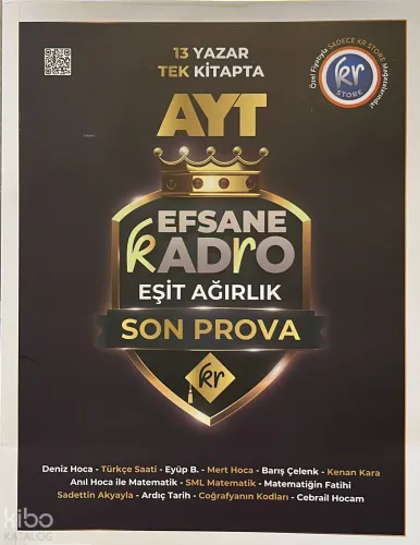 KR Akademi AYT Efsane Kadro Eşit Ağırlık Son Prova