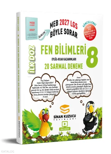 Sinan Kuzucu 8. Sınıf İlk Doz Fen Bilimleri Sarmal Deneme 2027