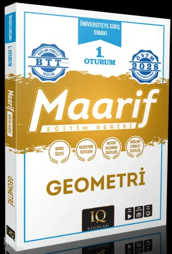 IQ Yayınları TYT Geometri Maarif Eğitim Serisi 1. Oturum 2028