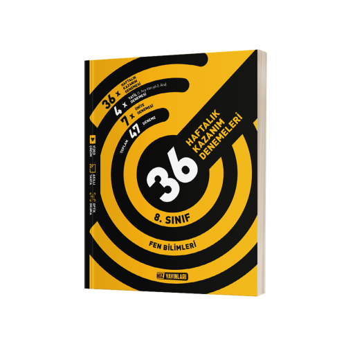 HIZ 8. Sınıf Fen Bilimleri 36 Haftalık Kazanım Deneme 2024