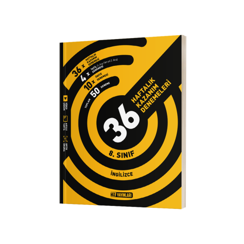 HIZ 8. Sınıf İngilizce 36 Haftalık Kazanım Deneme 2024