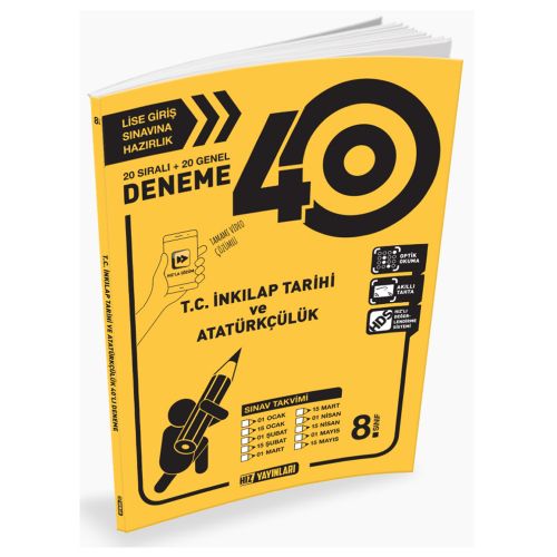 Hız 8. Sınıf T.C. İnkılap Tarihi ve Atatürkçülük 40 Deneme