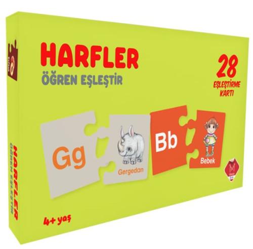 28 Eşleştirme Kartı Harfler Öğren Eşleştir 3+ yaş