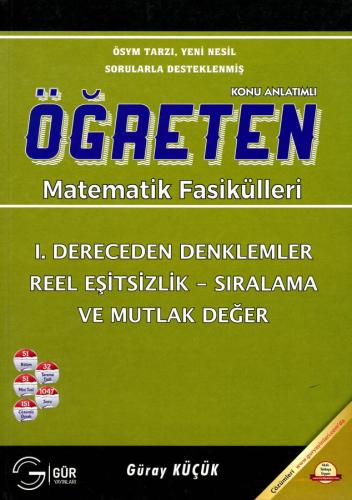 GÜR 1. Dereceden Denklemler Reel Eşitsizlik Sıralama ve Mutlak Değer