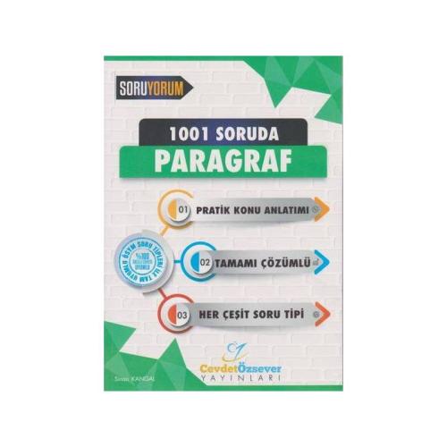 Cevdet Özsever 1001 Soruda Paragraf Tamamı Çözümlü Konu Anlatımlı Soru Bankası