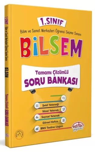 Editör 1. Sınıf Bilsem Tamamı Çözümlü Soru Bankası 2025