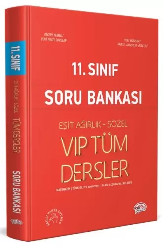 Editör 11. Sınıf VİP Tüm Dersler Eşit Ağırlık Sözel Soru Bankası Kırmızı Kitap