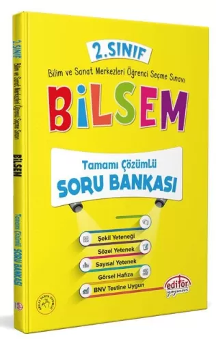 Editör 2. Sınıf Bilsem Tamamı Çözümlü Soru Bankası 2025