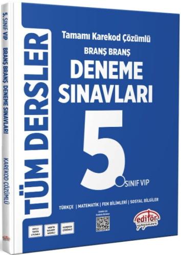 Editör 5. Sınıf Tüm Dersler Branş Branş Tamamı Çözümlü Deneme Sınavları 2026