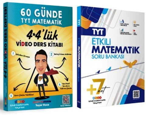 Etkili Matematik TYT Matematik Soru Bankası ve 60 Günde TYT Matematik Video Ders Kitabı