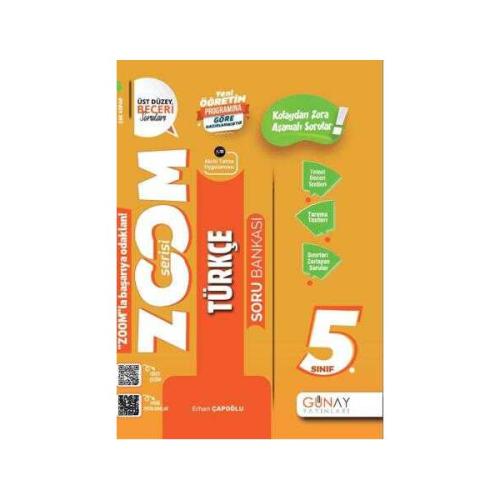 Günay 5. Sınıf Türkçe Zoom Soru Bankası 2025