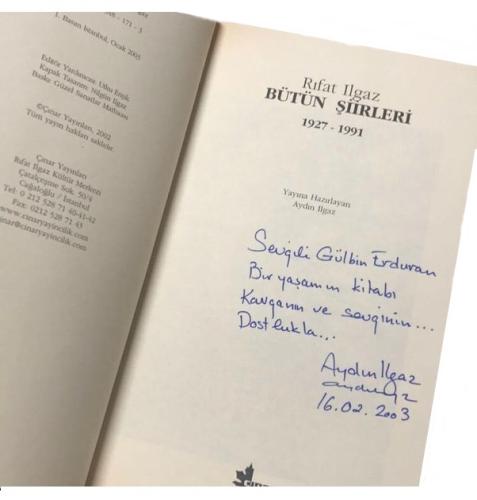 Rıfat Ilgaz Bütün Şiirleri Kutulu İmzalı