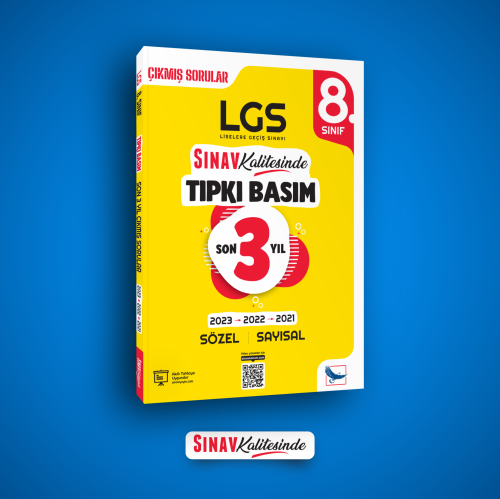 Sınav 8. Sınıf LGS Son 3 Yıl Tıpkı Basım Çıkmış Sorular ve Çözümleri 2025