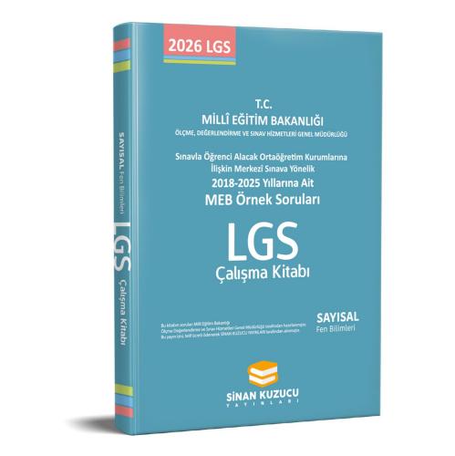 Sinan Kuzucu 8. Sınıf MEB Örnek Soruları Sayısal Fen Bilimleri Çalışma Kitabı 2026