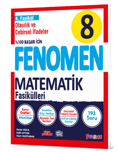 Fenomen 8. Sınıf Matematik 4.Fasikül Olasıılık ve Cebirsel İfadeler